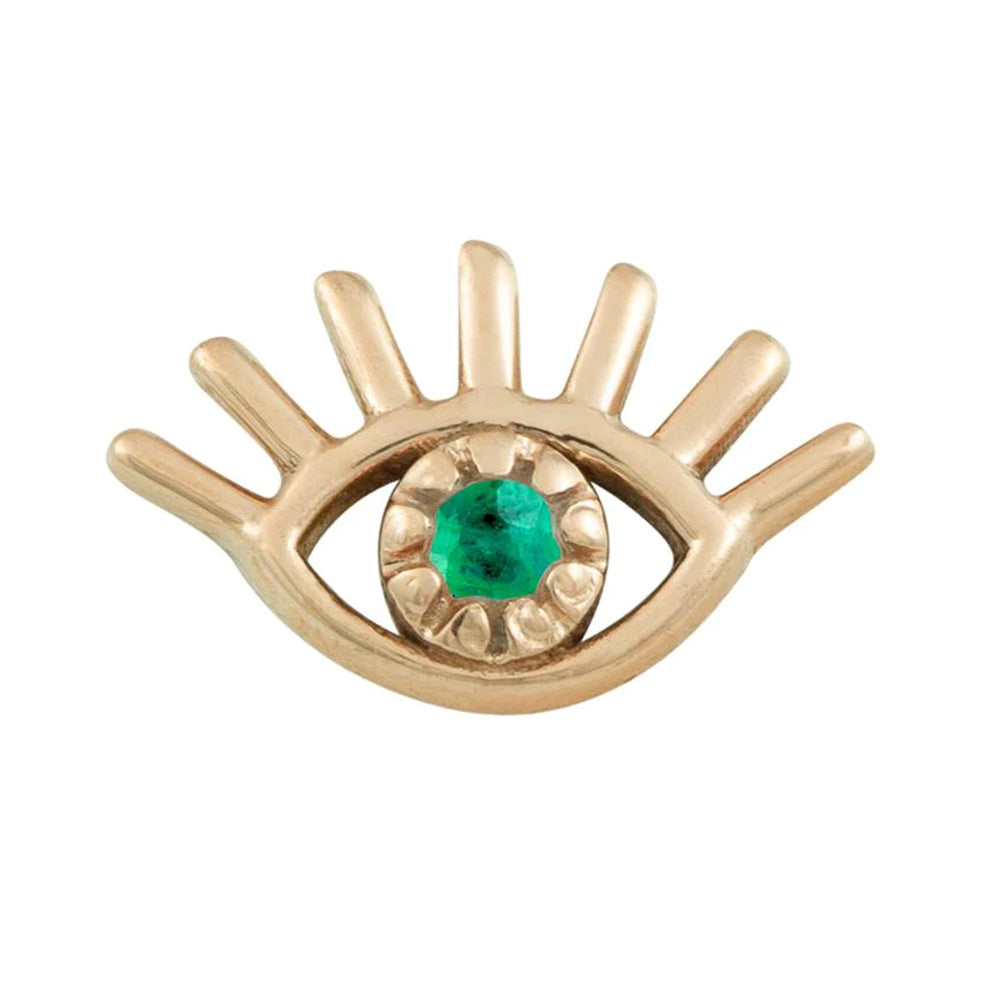 threadless: Evil Eye Pin in Gold with Gemstone
