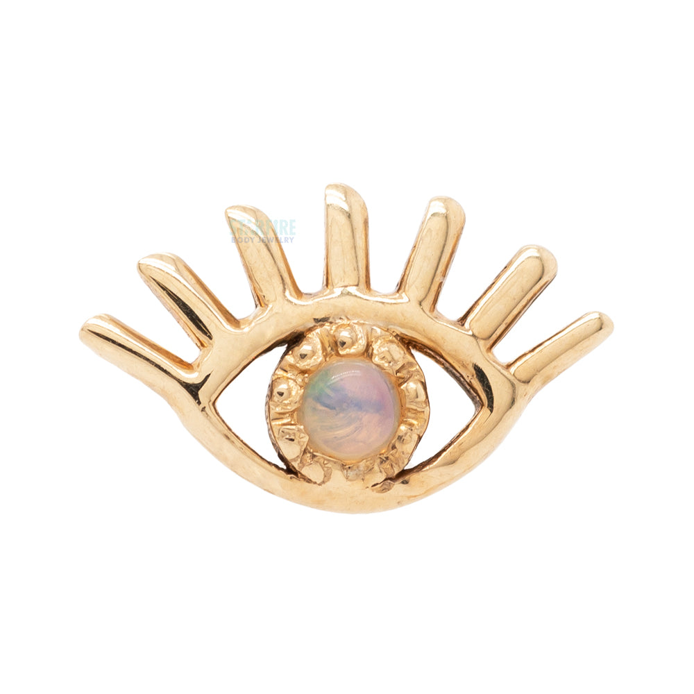 threadless: Evil Eye Pin in Gold with Gemstone