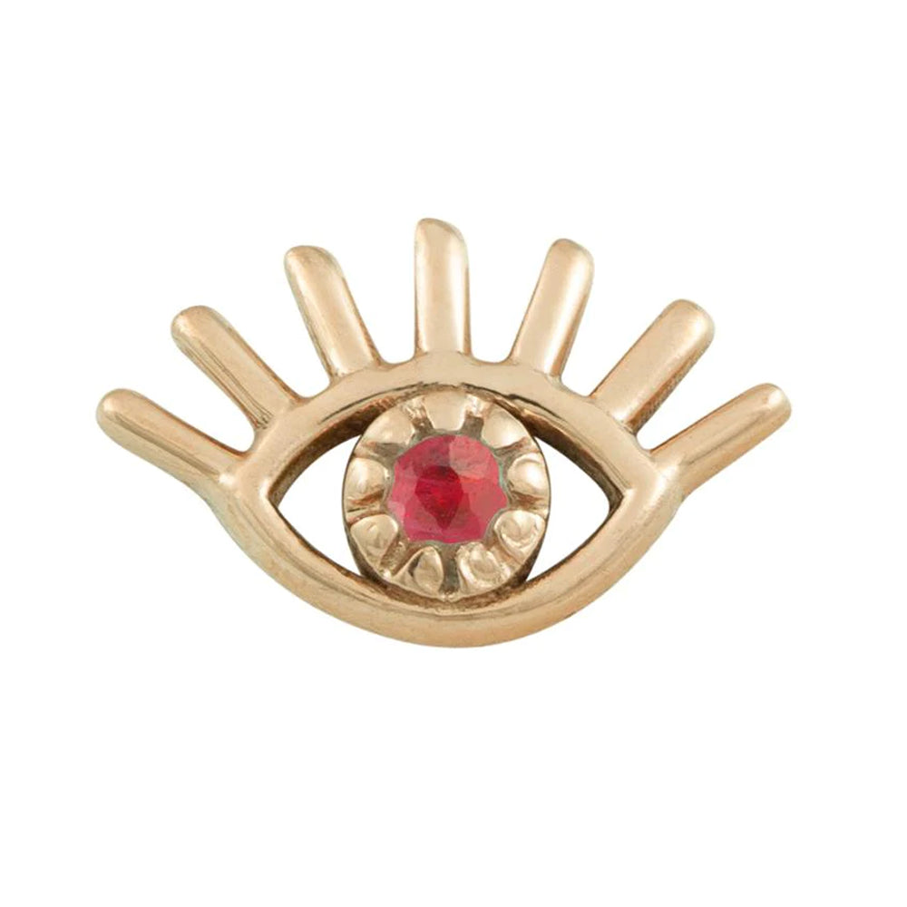 threadless: Evil Eye Pin in Gold with Gemstone