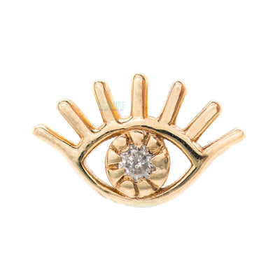 threadless: Evil Eye Pin in Gold with Gemstone