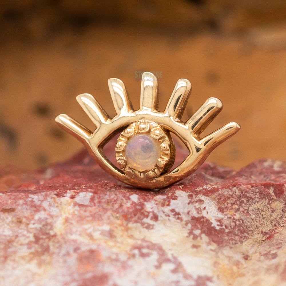 threadless: Evil Eye Pin in Gold with Gemstone
