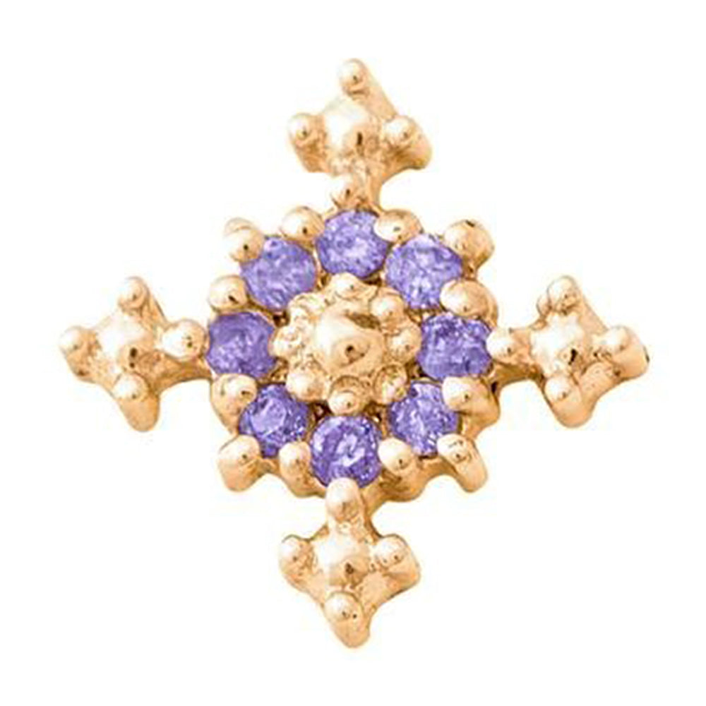threadless: Idol Pin in Gold with Gemstones
