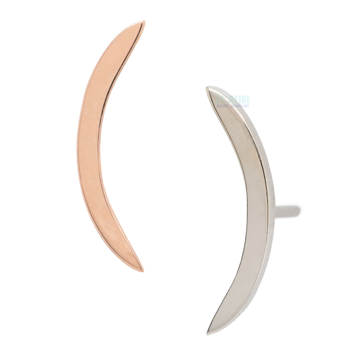 代引き手数料無料 – Gold in Pin Curve threadless: Tawapa Starfire Jewelry Body ピアス