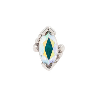 threadless: Beaded Marquise Pin in Gold with Mercury Mist Topaz