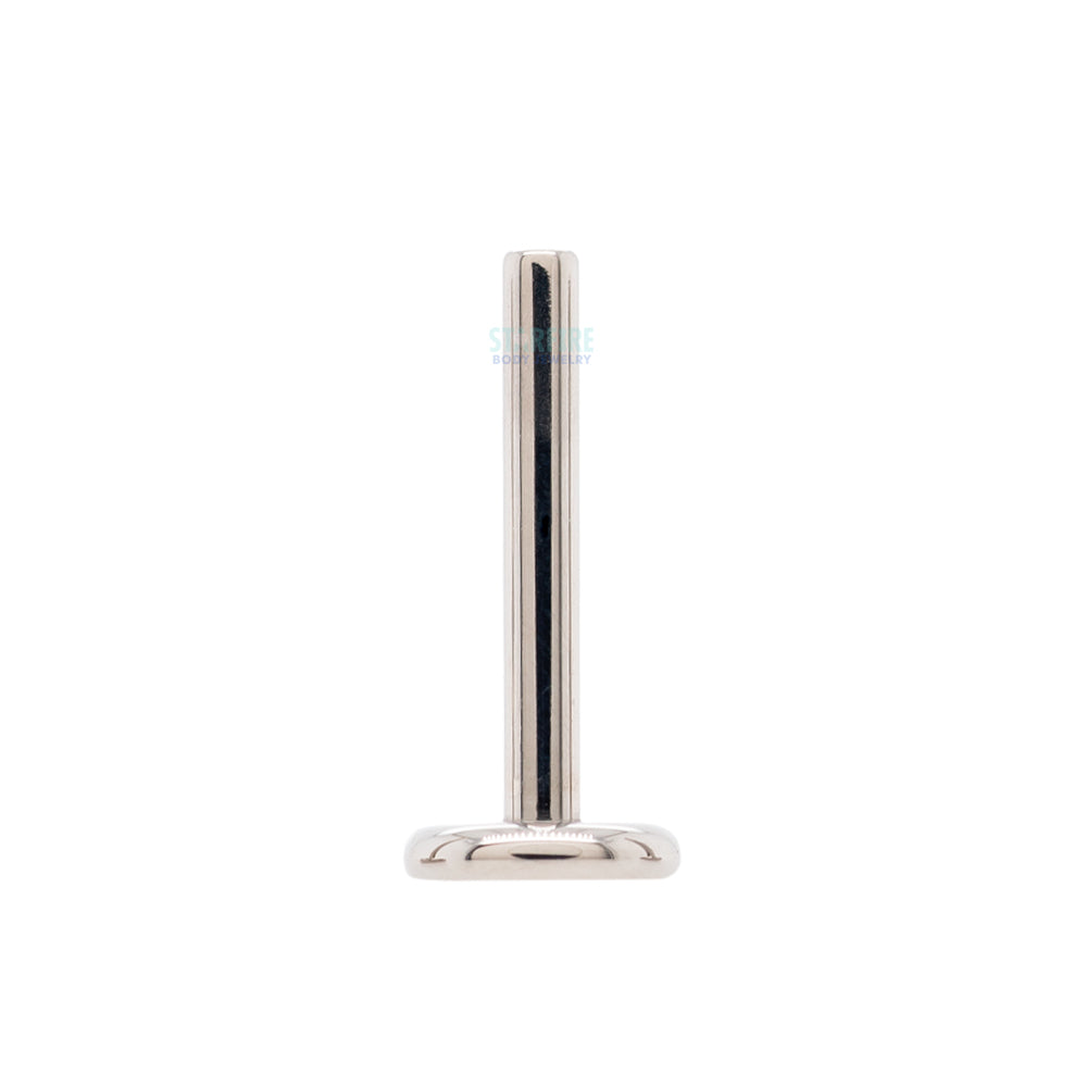 threadless: Titanium Flatback / Labret Post / Straight Barbell End with Fixed Disk