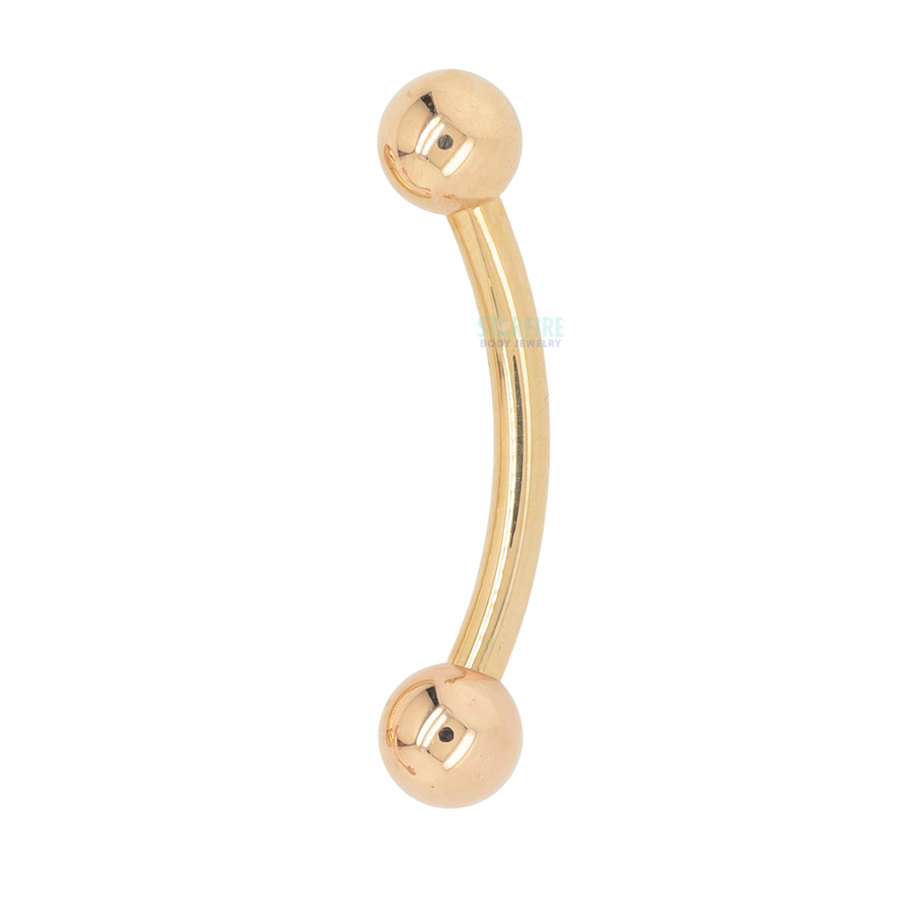 Gold & Platinum Curved Barbell