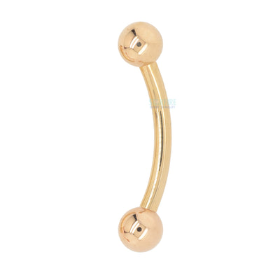 Gold Curved Barbell