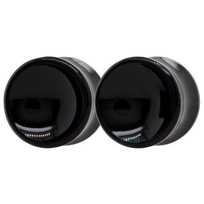 Concave Glass Plugs - Gloss Black