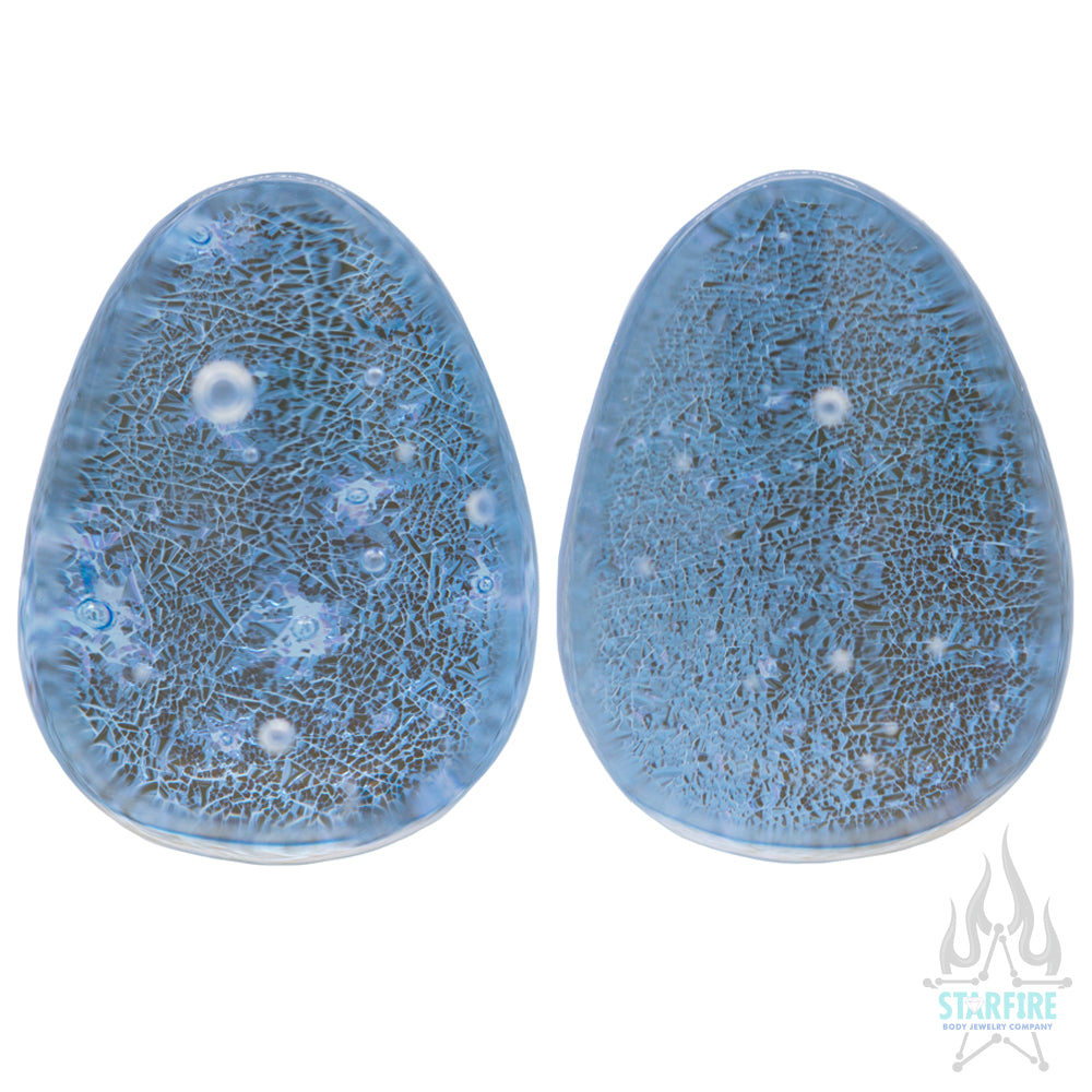 Deluxe Dichroic Glass Teardrop Plugs