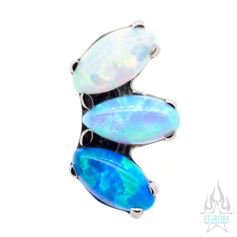 Marquise Fan with Opals on Flatback - custom color combos
