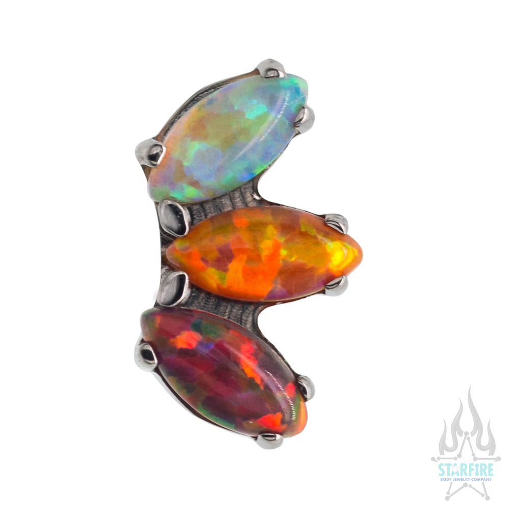 Marquise Fan with Opals on Flatback - custom color combos