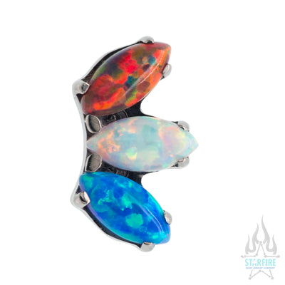 Marquise Fan with Opals on Flatback - custom color combos