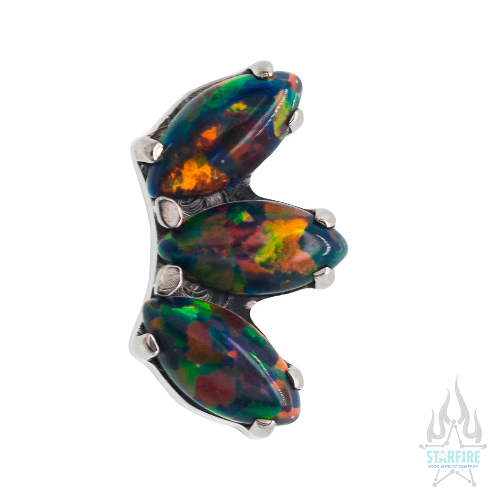 Marquise Fan with Opals on Flatback
