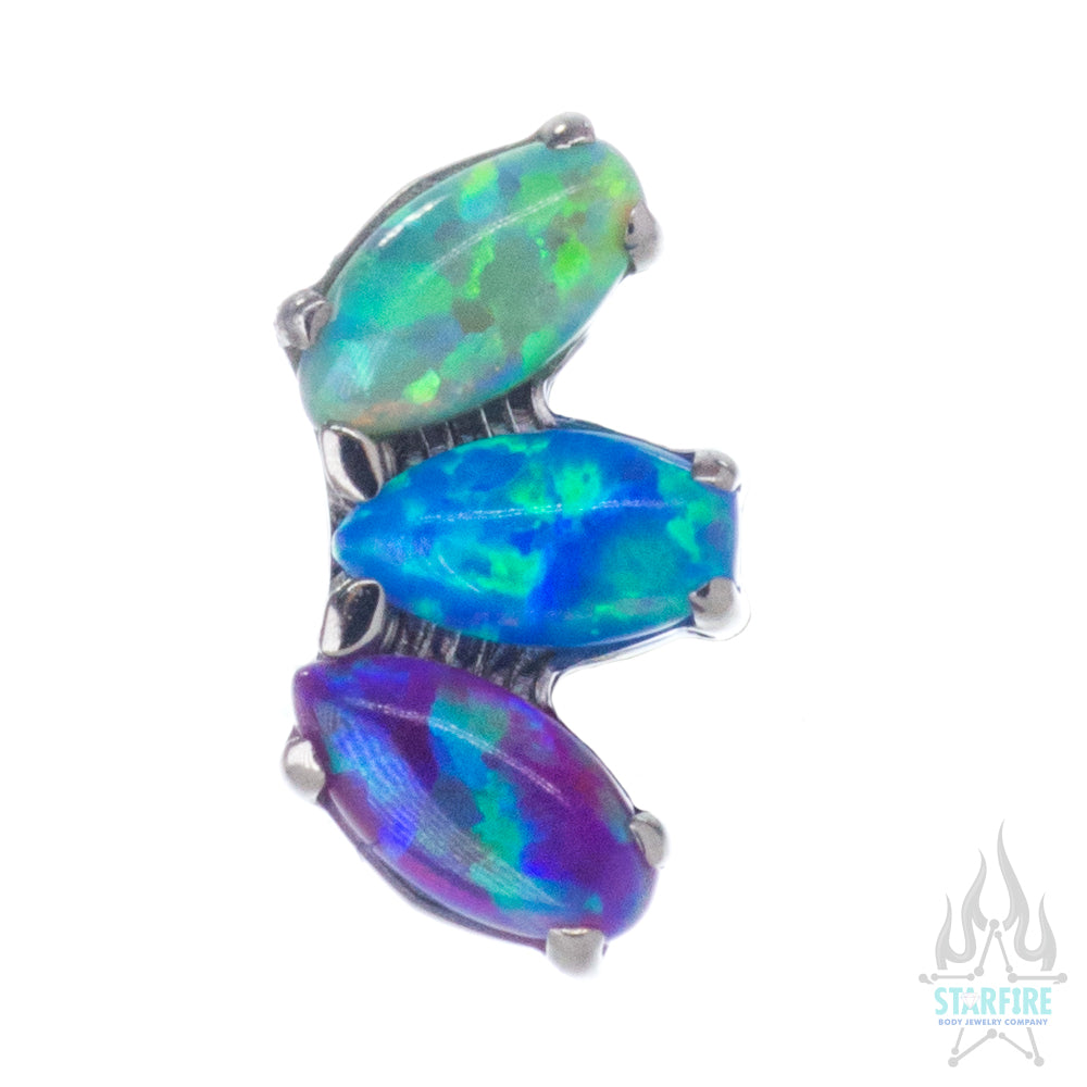 Marquise Fan with Opals on Flatback - custom color combos