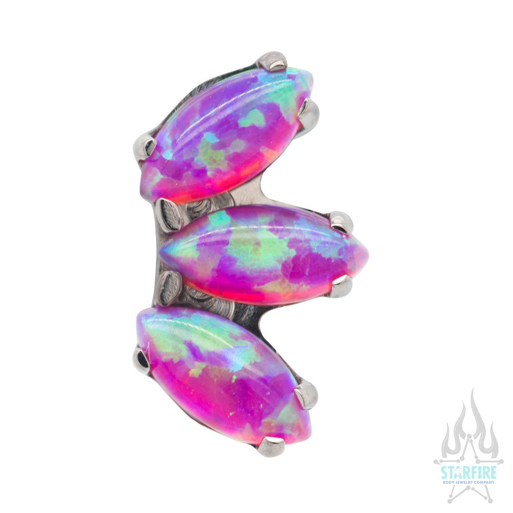 Marquise Fan with Opals on Flatback