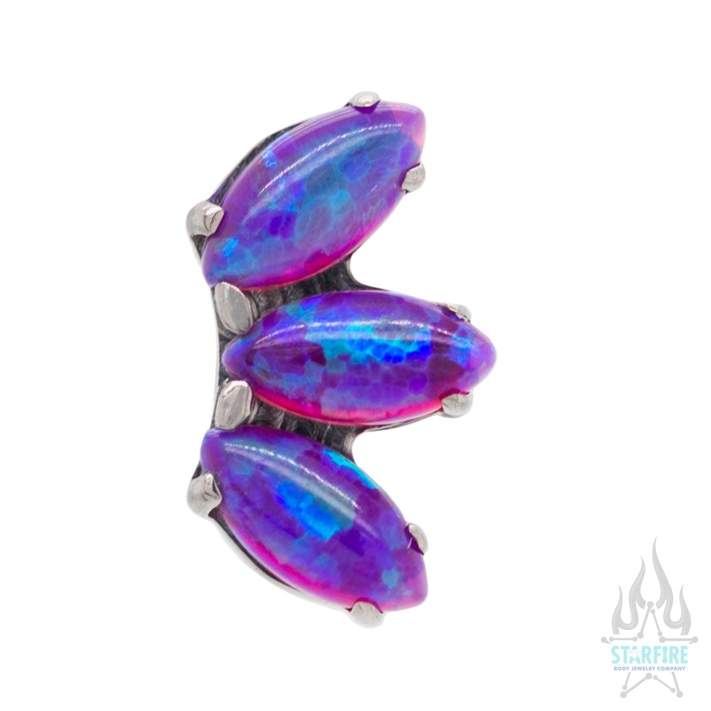 Marquise Fan with Opals on Flatback