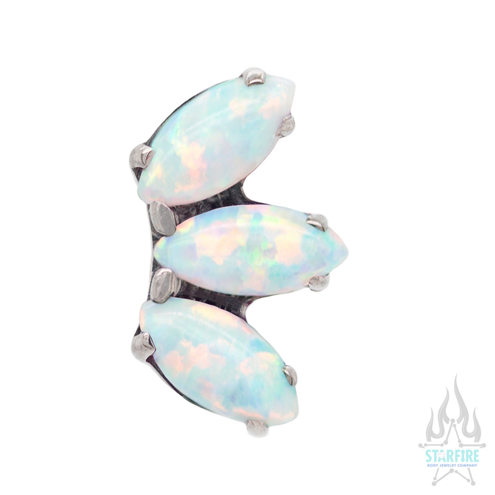 Marquise Fan with Opals on Flatback
