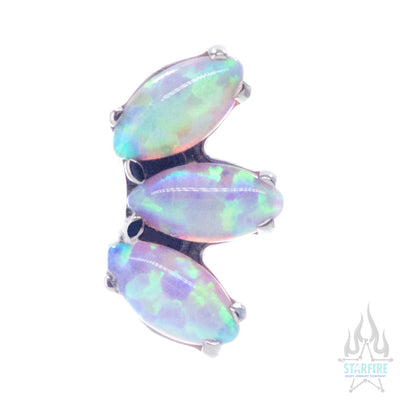 Marquise Fan with Opals on Flatback
