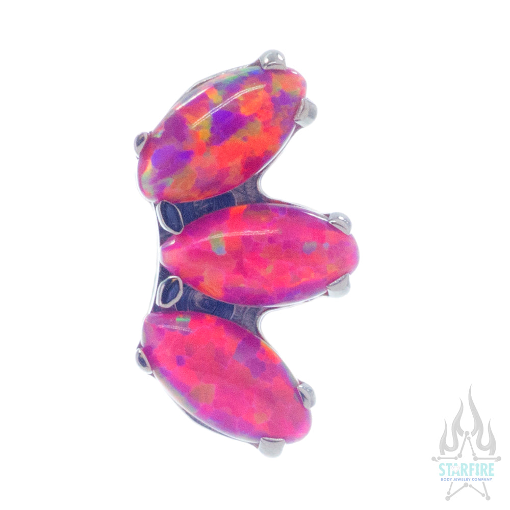 Marquise Fan with Opals on Flatback