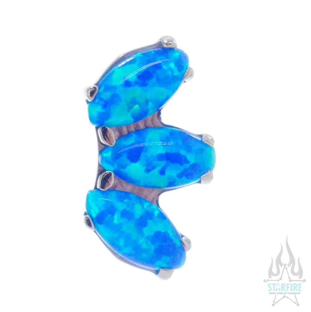 Marquise Fan with Opals on Flatback