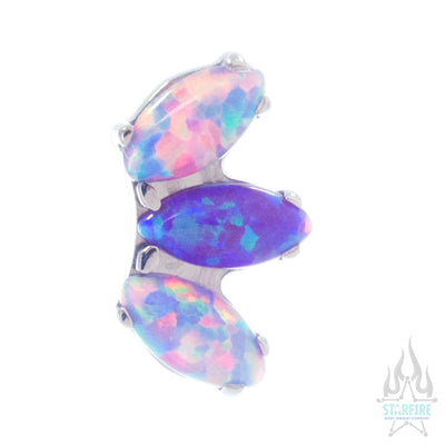 Marquise Fan with Opals on Flatback - custom color combos