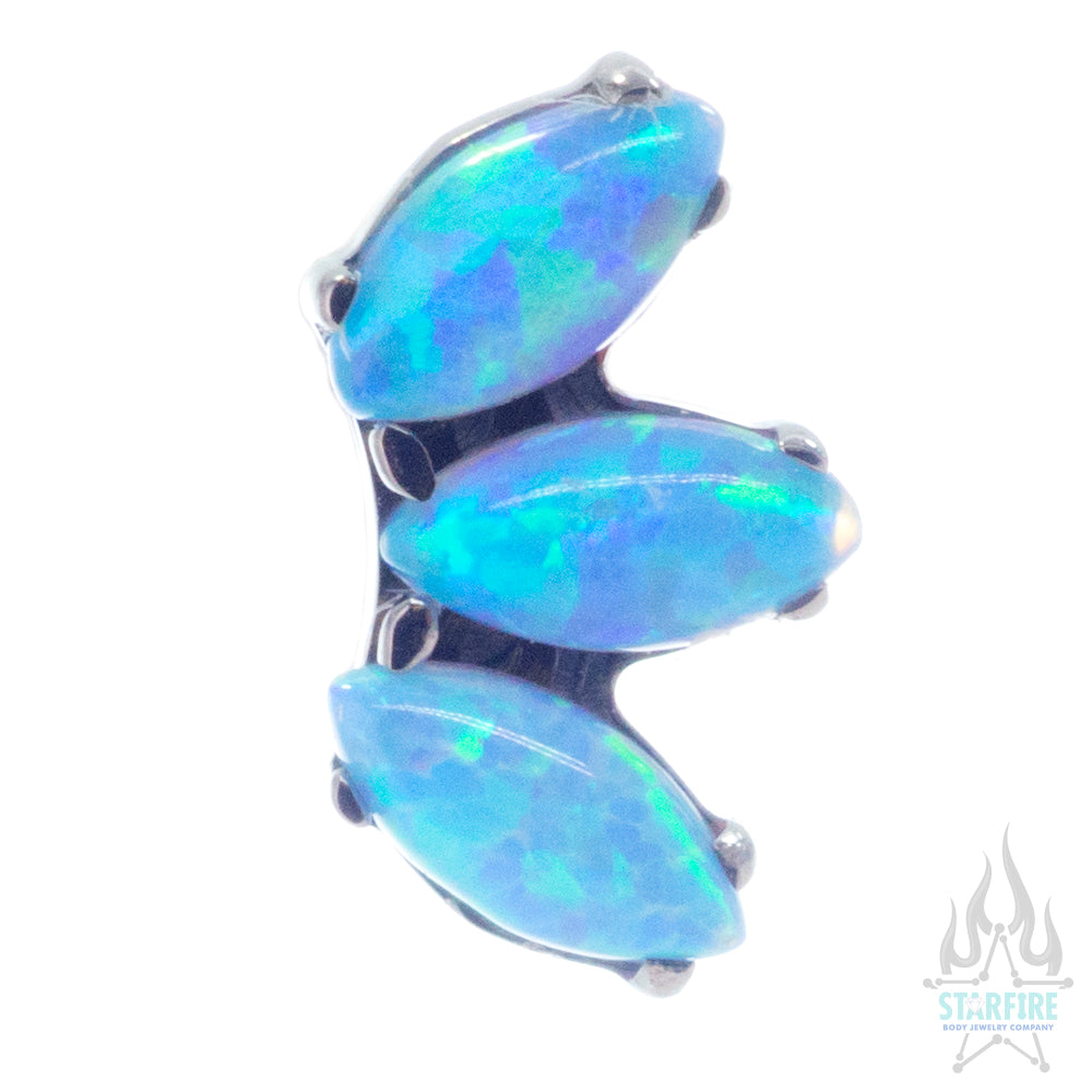 Marquise Fan with Opals on Flatback
