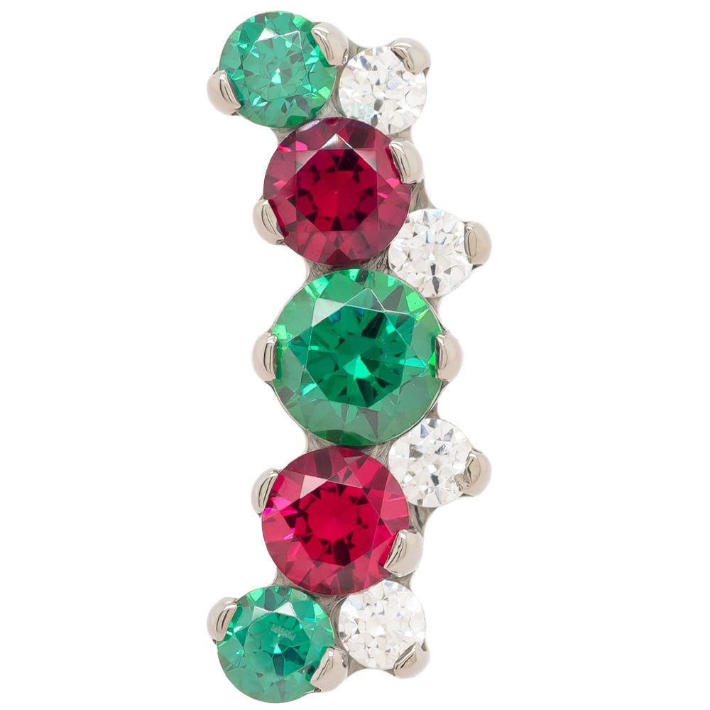 "Suprium" #3 Faceted Gem Cluster Threaded End - Holiday Collection