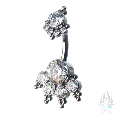 6HN 'Haute Couture' Faceted Gem Navel Curve