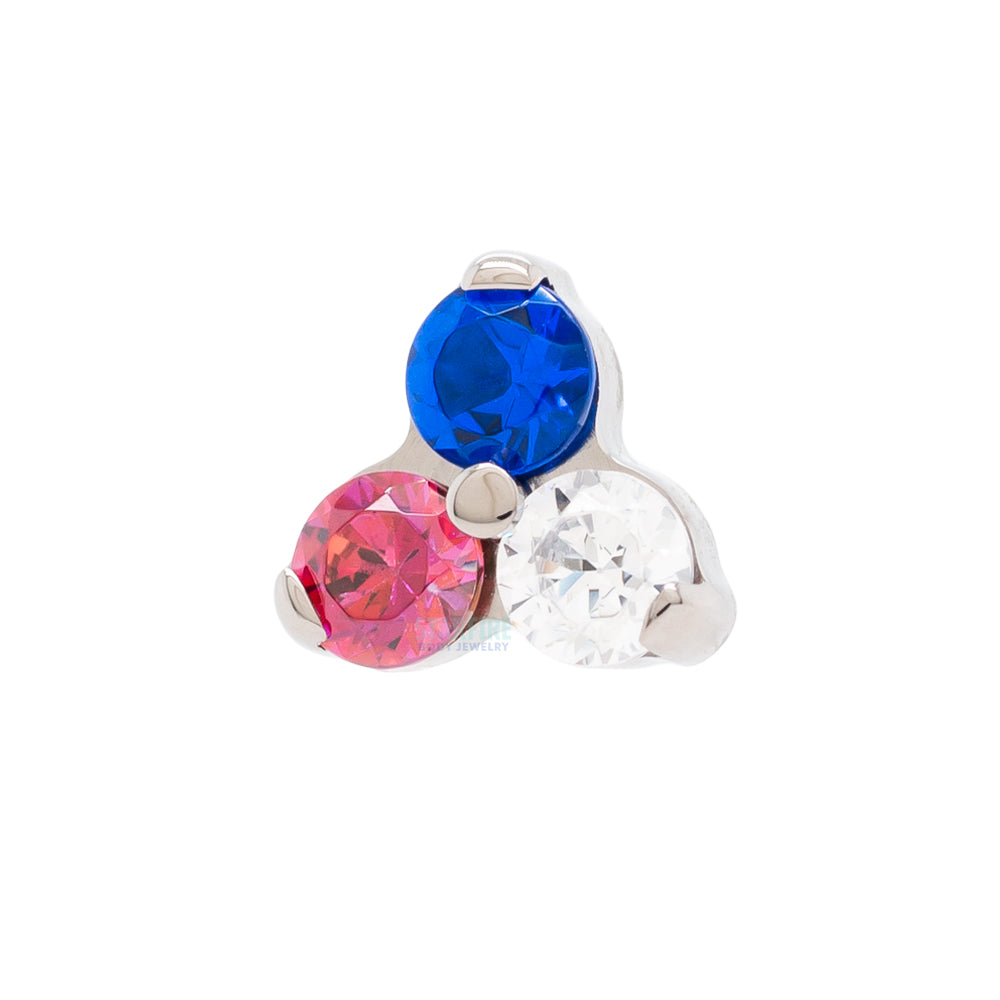 threadless: Faceted Gems in Trinity (Menage a Trois) End - custom color combos