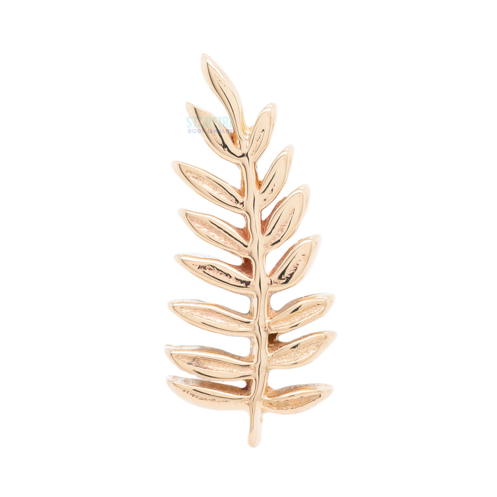"Mini Fern" Threaded End in Gold & Platinum