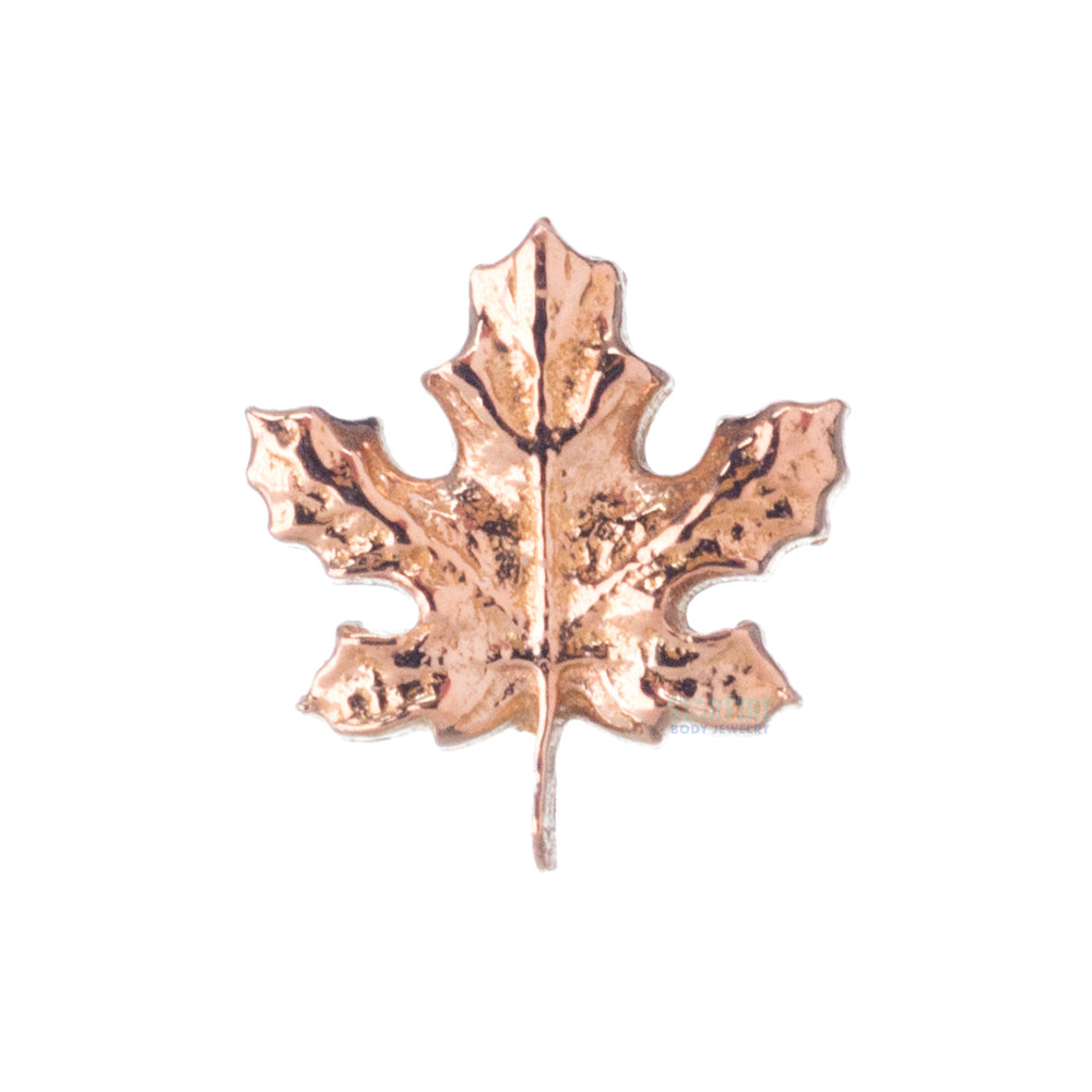 Maple Leaf Threaded End in Gold