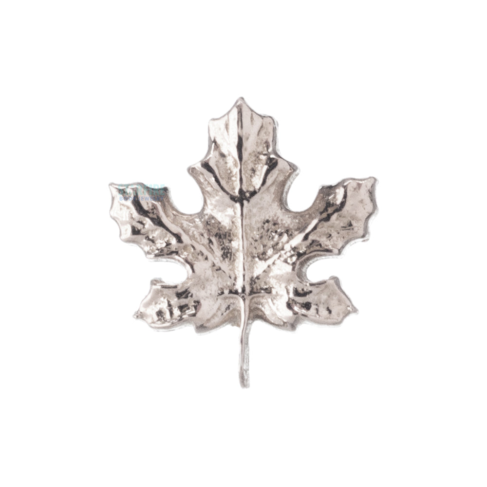 Maple Leaf Threaded End in Gold