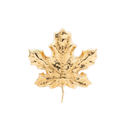 Maple Leaf Threaded End in Gold