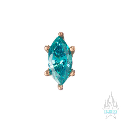 threadless: Prong-Set Marquise-Cut Brilliant-Cut Gem End in Gold