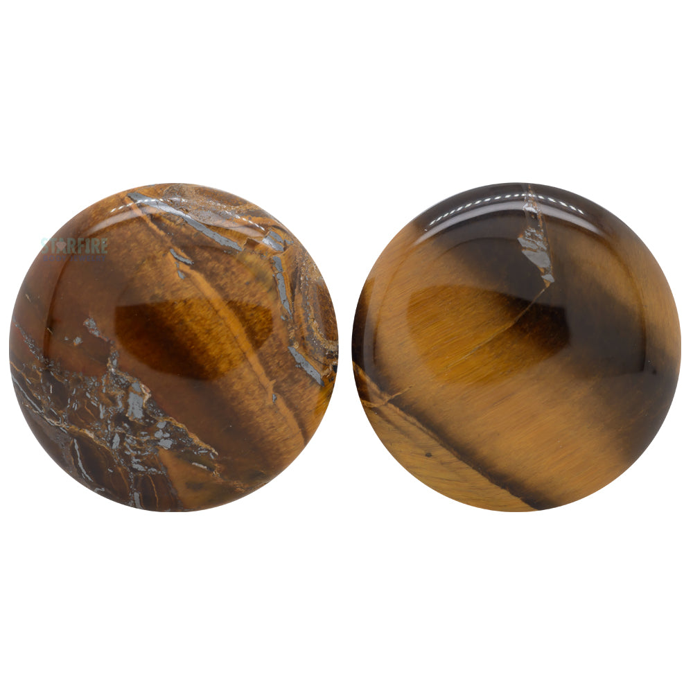 Stone Plugs - Yellow Tiger's Eye