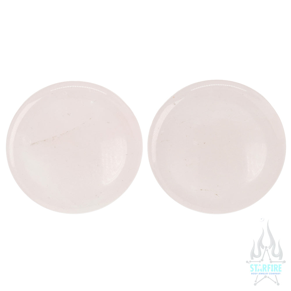 Concave Stone Plugs - Rose Quartz