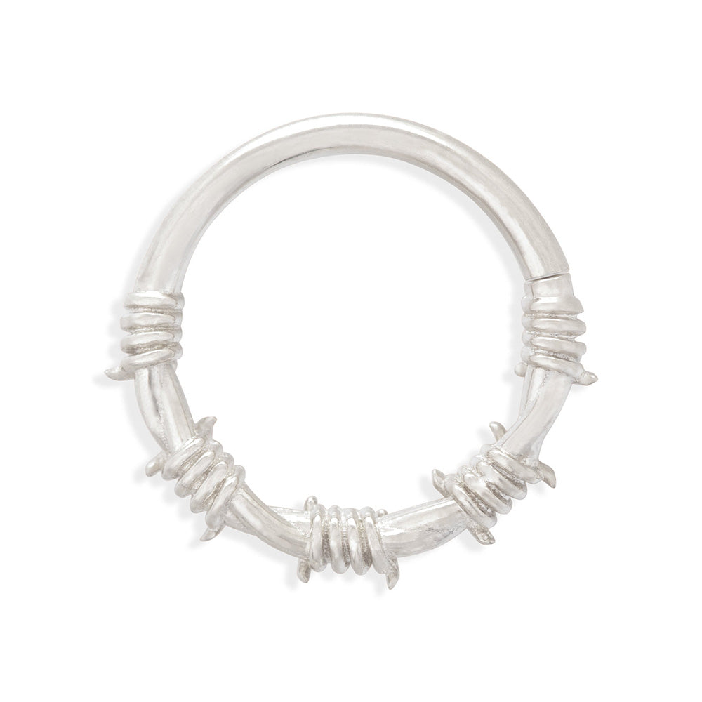 Barbed Wire Continuous Ring in Gold
