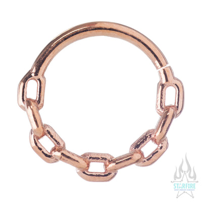 Chain Link Continuous Ring in Gold