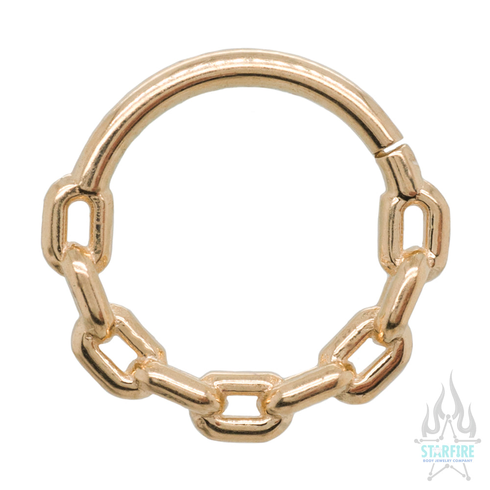Chain Link Continuous Ring in Gold