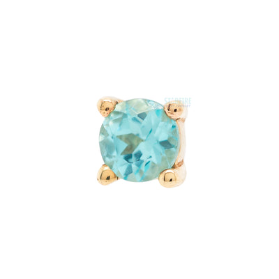 threadless: Prong-Set Apatite End in Gold