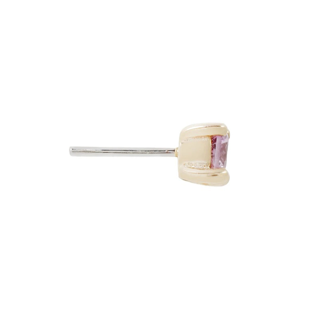 threadless: Prong-Set Pink Sapphire End in Gold