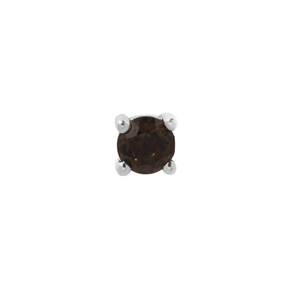 threadless: Prong-Set Smokey Quartz End in Gold