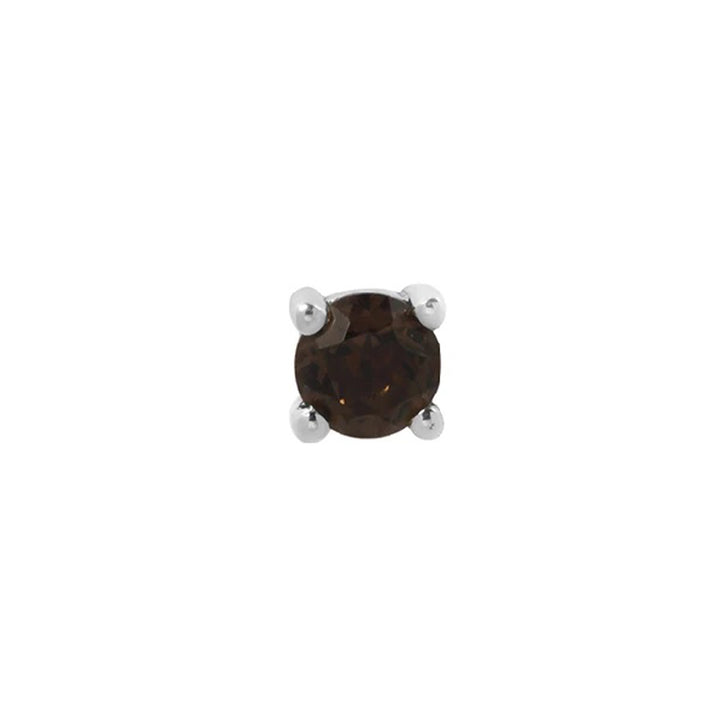 threadless: Prong-Set Smokey Quartz End in Gold