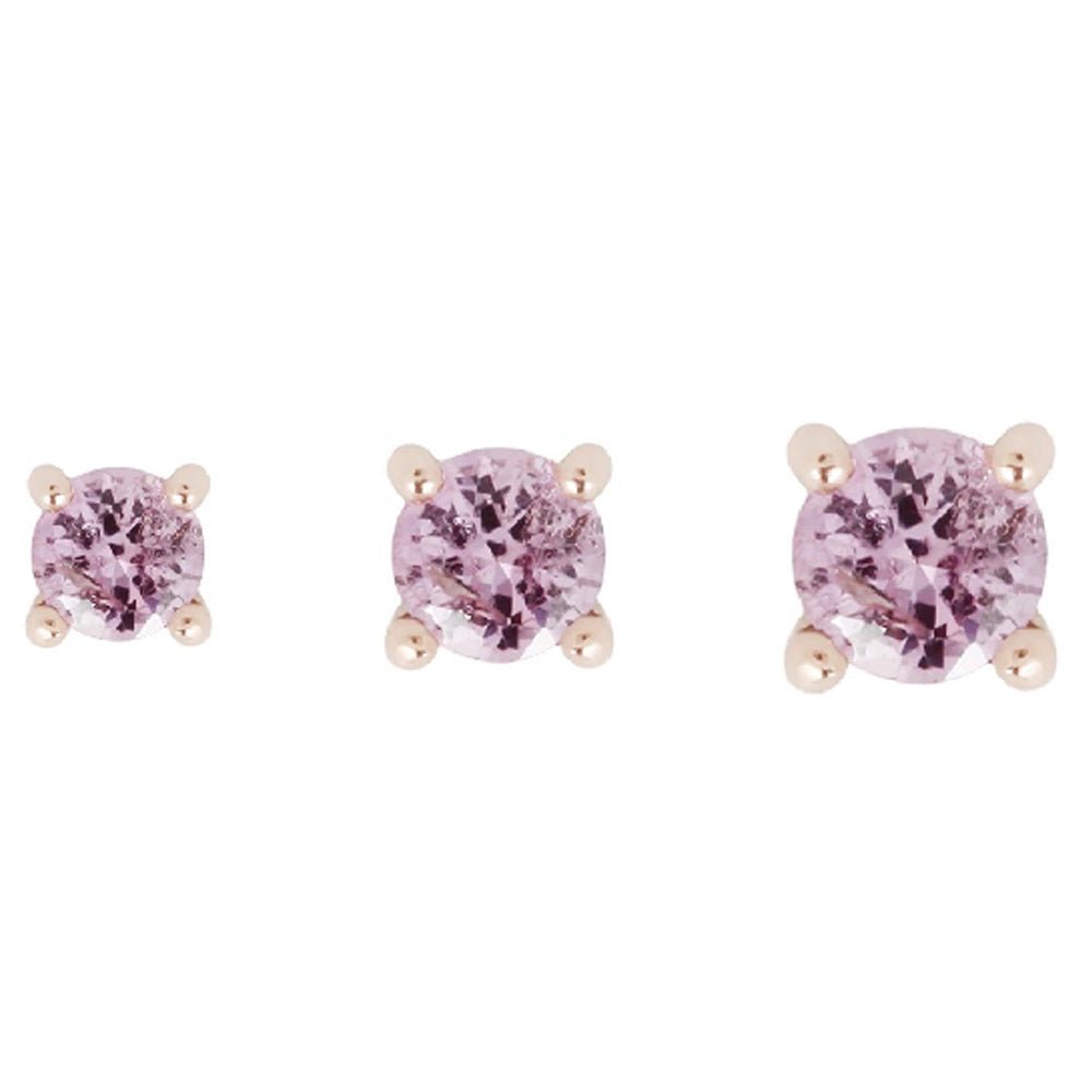 threadless: Prong-Set Pink Sapphire End in Gold