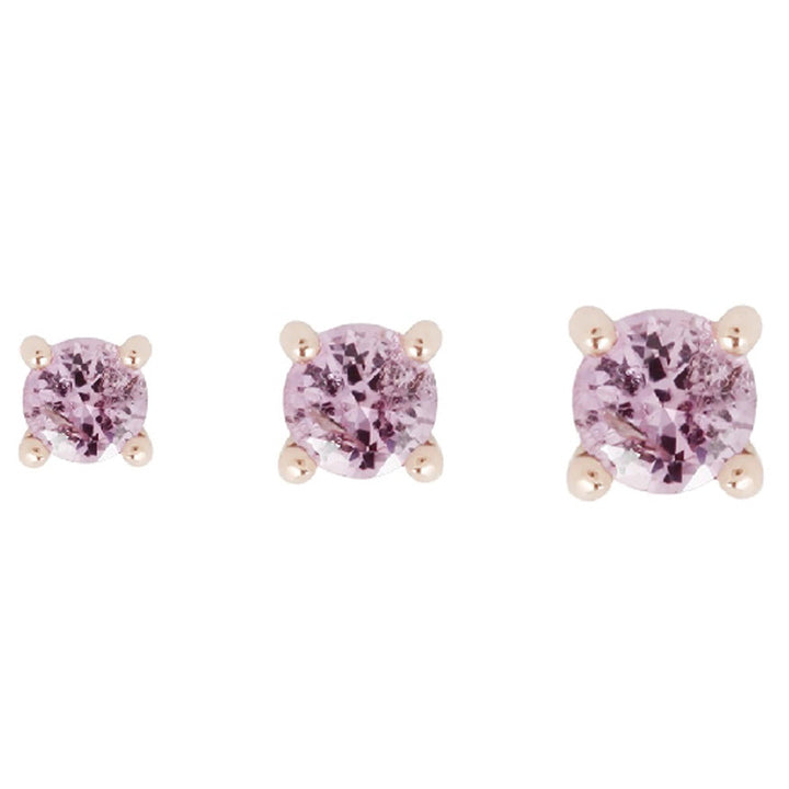 threadless: Prong-Set Pink Sapphire End in Gold