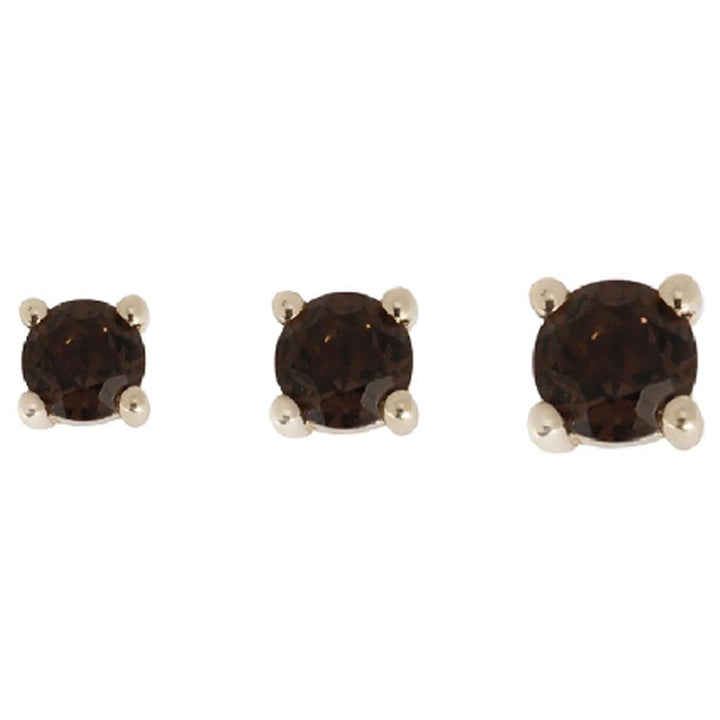 threadless: Prong-Set Smokey Quartz End in Gold