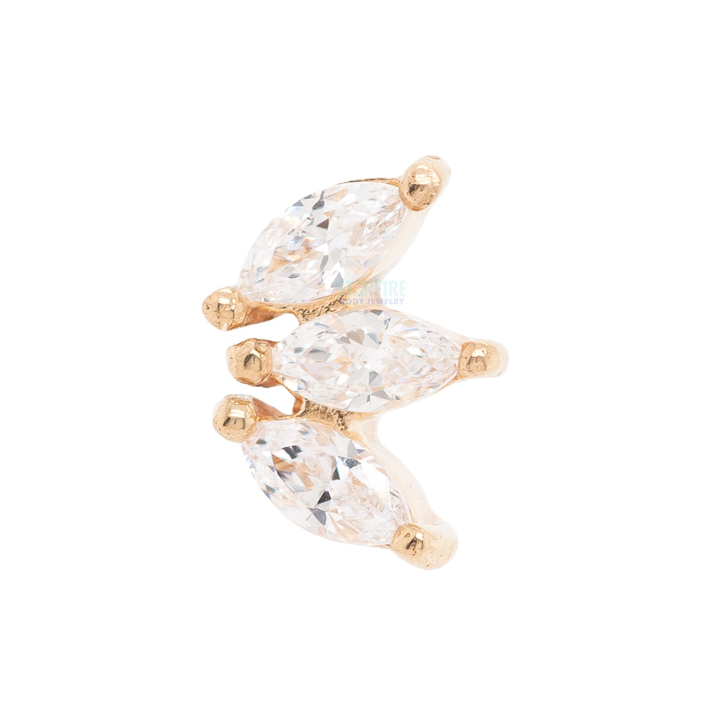 threadless: "Moet" End in Gold with CZ's