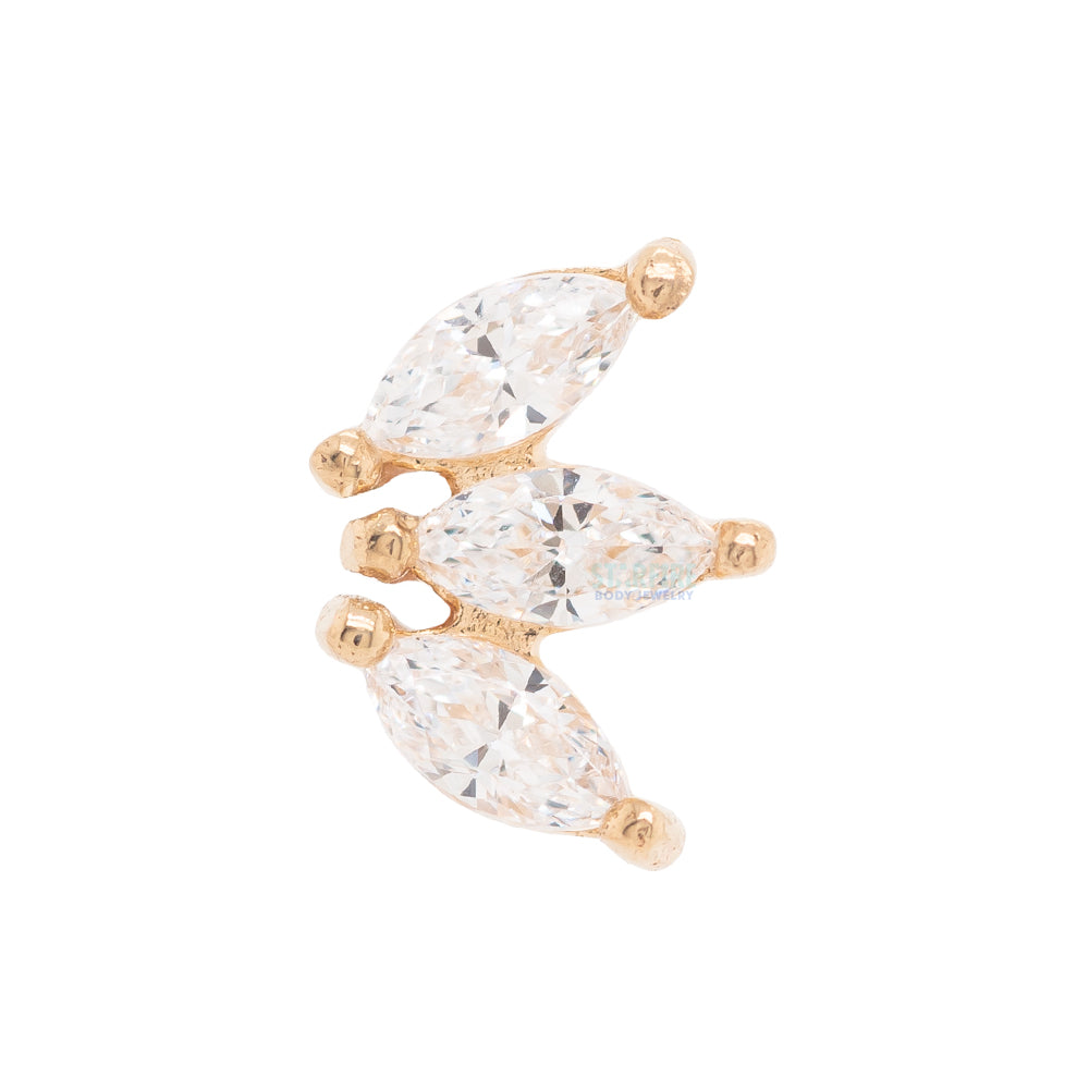 threadless: "Moet" End in Gold with CZ's
