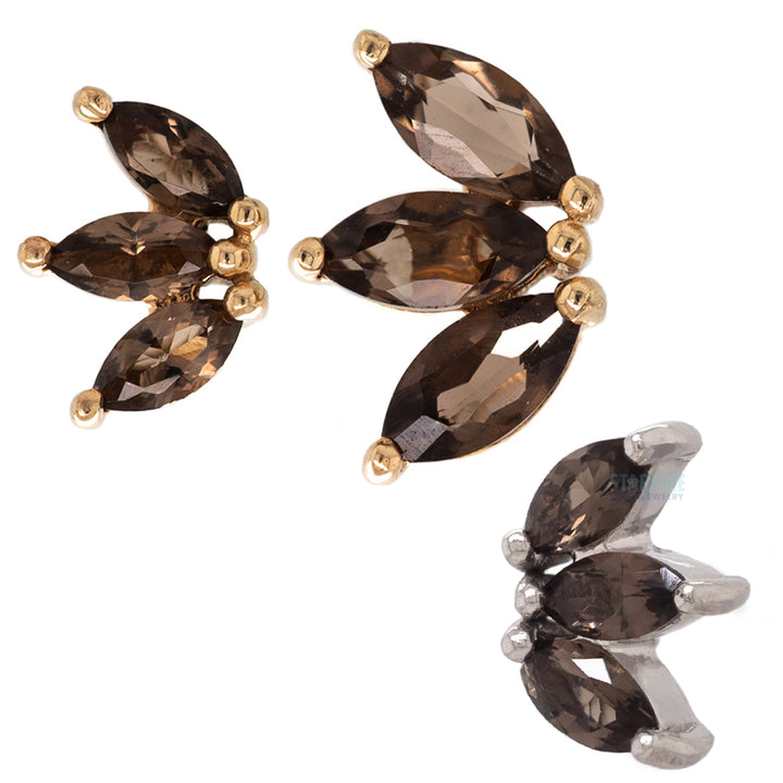 threadless: "Moet" End in Gold with Smokey Quartz