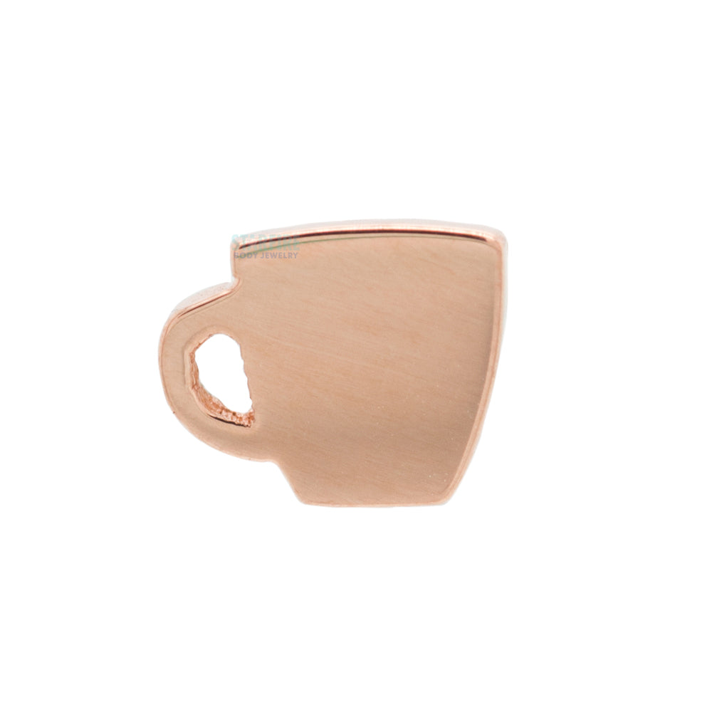 Coffee Cup Threaded End in Gold